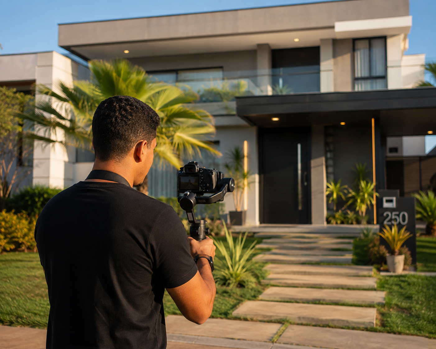 Ian Alves em captação externa de imóvel